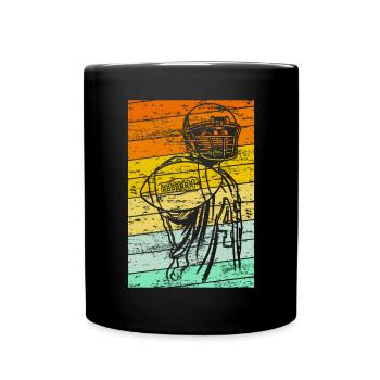 American Football Quarterback - Full Colour Mug - black - Front