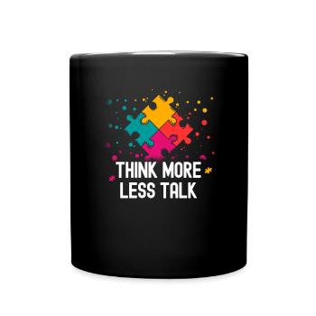 Autist Tshirt Autimus Geschenk Asperger Kinder - Tasse einfarbig - Schwarz - Vorne