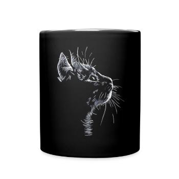 Cat Cat Owner Pet - Full Colour Mug - black - Front