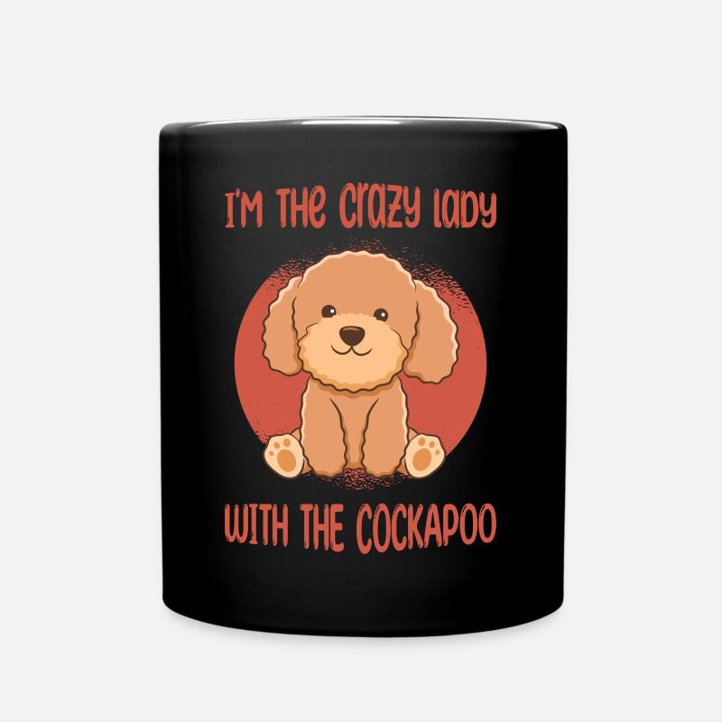 Cockapoo Hund - Tasse einfarbig - Schwarz