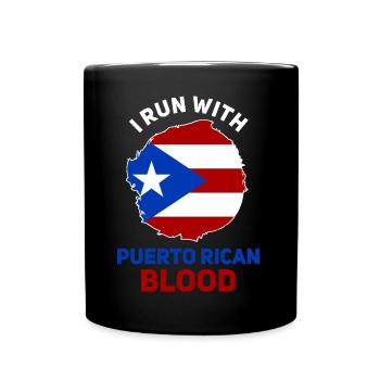 Drapeau de Porto Rico - Mug uni - noir - Devant