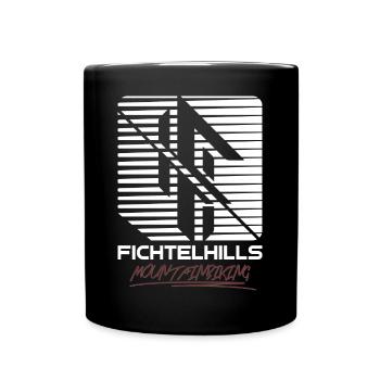 Fichtelhills Mountain Biking MTB Bike - Full Colour Mug - black - Front