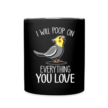 Cockatiel | Read Bookworm Books Gifts - Full Colour Mug - black - Front