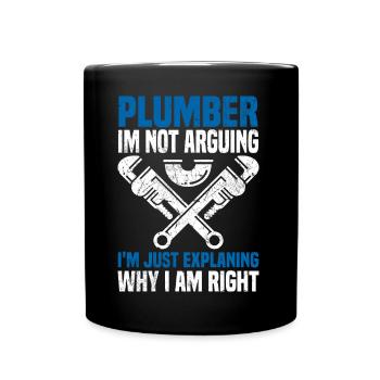 Klempner | Handwerk Handwerker Meister Geschenke - Tasse einfarbig - Schwarz - Vorne