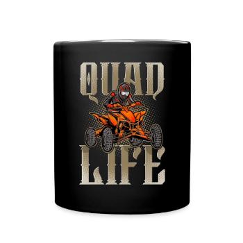 Quad ATV Offroad Quad Riders - Full Colour Mug - black - Front