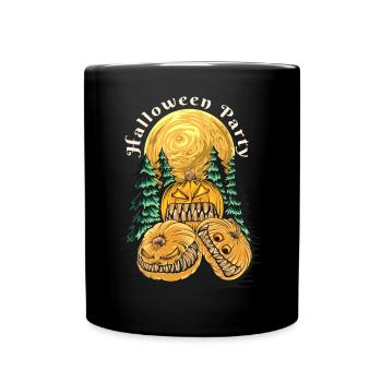 Halloween Pumpkin Horror - Full Colour Mug - black - Front