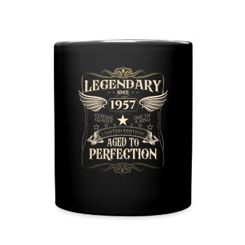 Legendär seit 1957 65. Geburtstag Geschenk Awesome - Tasse einfarbig - Schwarz - Vorne