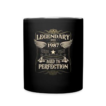 Legendary Since 1987 35th Birthday Gift Awesome - Full Colour Mug - black - Front