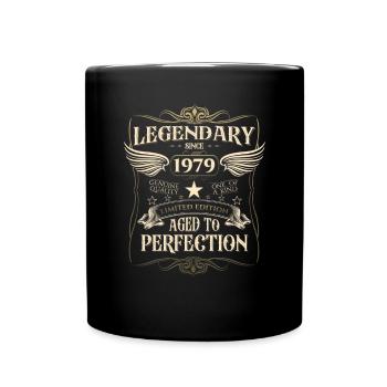 Legendär seit 1979 43. Geburtstag Geschenk Awesome - Tasse einfarbig - Schwarz - Vorne
