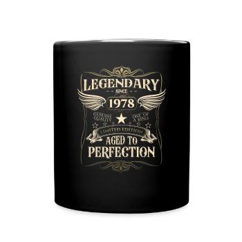 Legendär seit 1978 44. Geburtstag Geschenk Awesome - Tasse einfarbig - Schwarz - Vorne