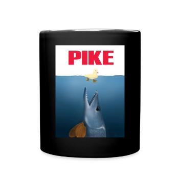 Hecht-Attacken - Tasse einfarbig - Schwarz - Vorne