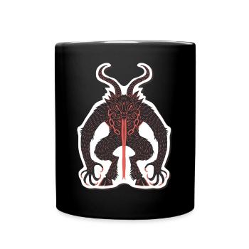 Krampus Anti-Weihnachtsdämon - Tasse einfarbig - Schwarz - Vorne