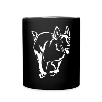 Malinois "Black Edition" - Tasse einfarbig - Schwarz - Vorne
