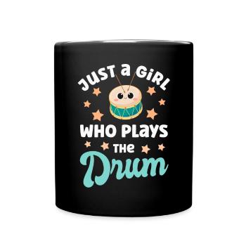 Joueur de batterie - Mug uni - noir - Devant