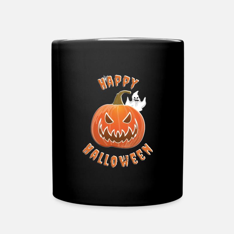 Happy Halloween Kürbis - Tasse einfarbig - Schwarz