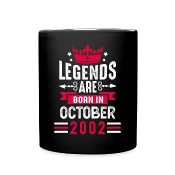 Octobre 2002 - Cadeau de 20e anniversaire. Légende. - Mug uni - noir - Devant