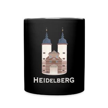 Porte du pont de Heidelberg,, point de repère Vieux pont - Mug uni - noir - Devant
