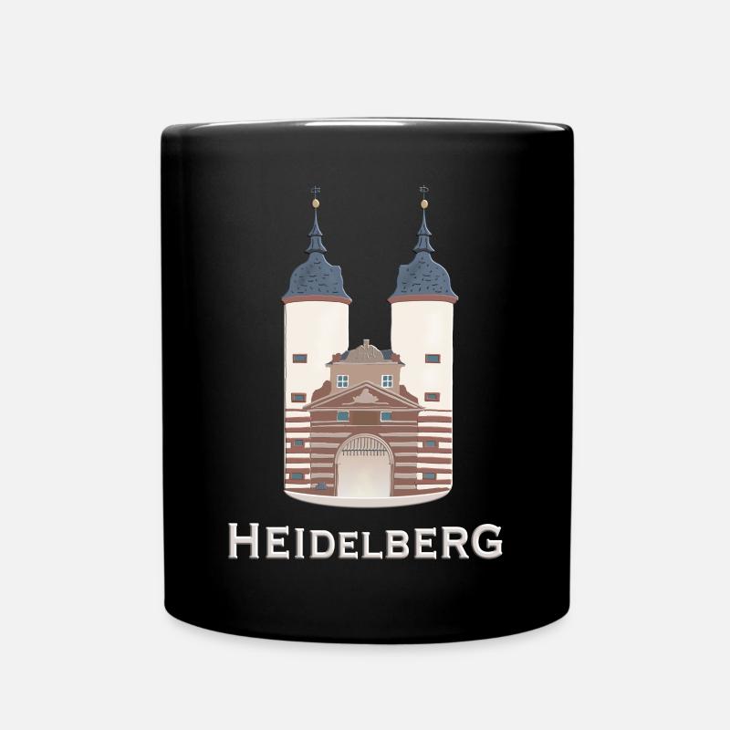 Heidelberg Brückentor,, Wahrzeichen Alte Brücke - Tasse einfarbig - Schwarz