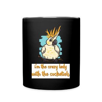 Cockatiel lover | Pet Bird Gift - Full Colour Mug - black - Front