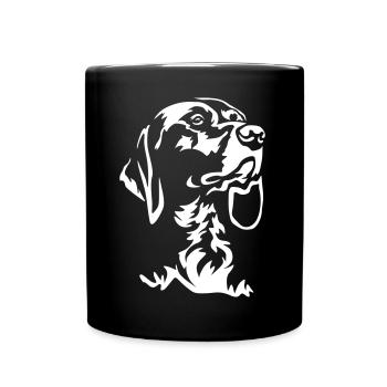 German Shorthair Head "Black Edition" - Full Colour Mug - black - Front