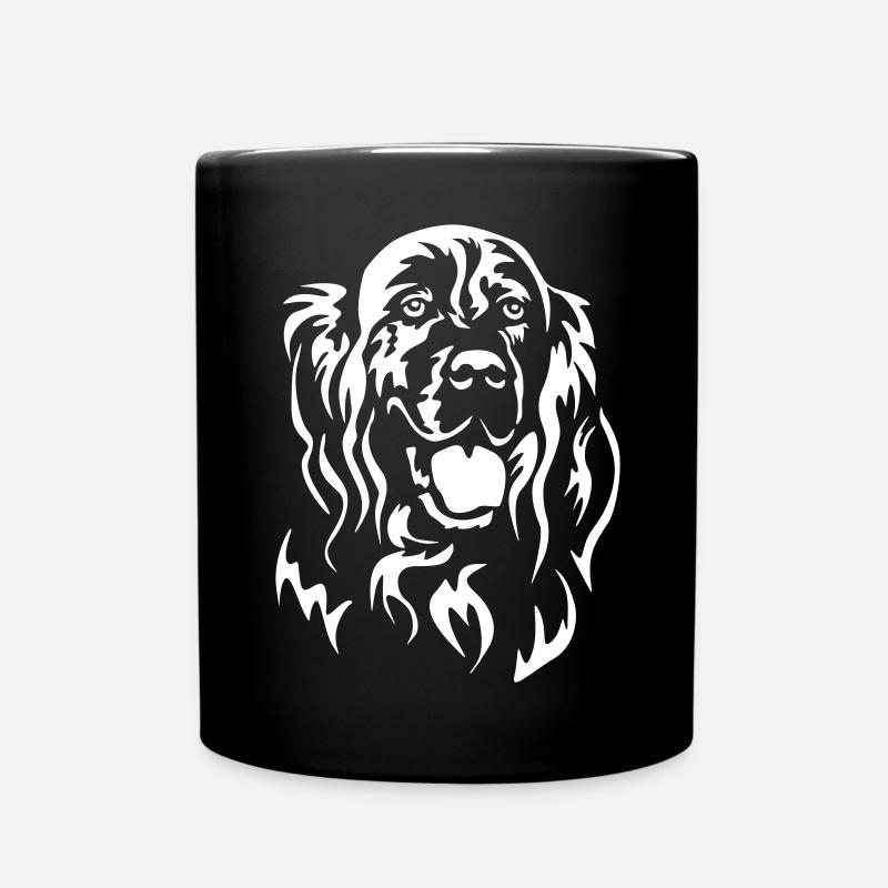 Englischer Setter Kopf "Black Edition" - Tasse einfarbig - Schwarz