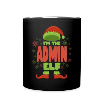 Admin Christmas Elf - Full Colour Mug - black - Front