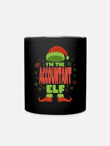 Comptable Elfe de Noël - Mug uni - noir