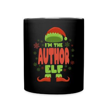 Autor Weihnachtself - Tasse einfarbig - Schwarz - Vorne