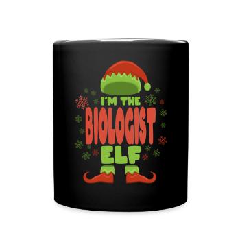 Biologiste Elfe de Noël - Mug uni - noir - Devant