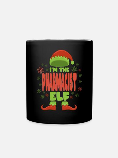 Pharmacien lutin de Noël - Mug uni - noir