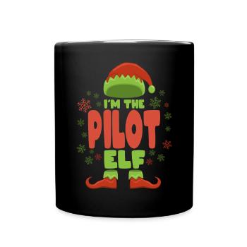 Pilot Christmas Elf - Full Colour Mug - black - Front