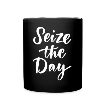 Seize The Day - Full Colour Mug - black - Front