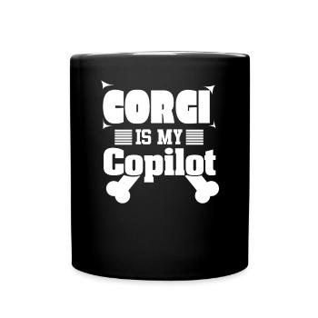 Corgi Ist Meine Copilot Hunderasse Kawai Bones - Tasse einfarbig - Schwarz - Vorne