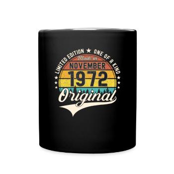 Original novembre 1972 Cadeau du 50e anniversaire - Mug uni - noir - Devant