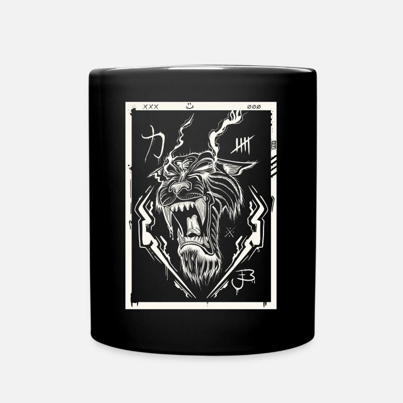 Tiger white - Tasse einfarbig - Schwarz