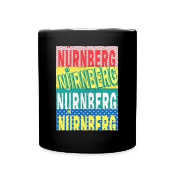 Nürneberg Allemagne City Font Skyline - Mug uni - noir - Devant