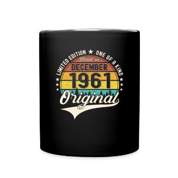 Original December 1961 61st birthday gift - Full Colour Mug - black - Front