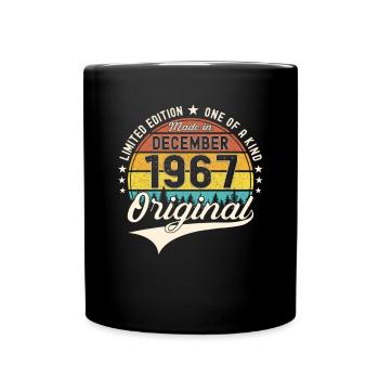 Original December 1967 55th birthday gift - Full Colour Mug - black - Front