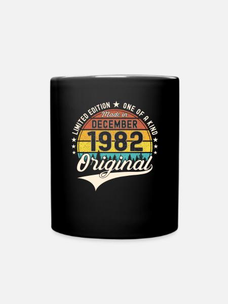 Cadeau original du 40e anniversaire de décembre 1982 - Mug uni - noir