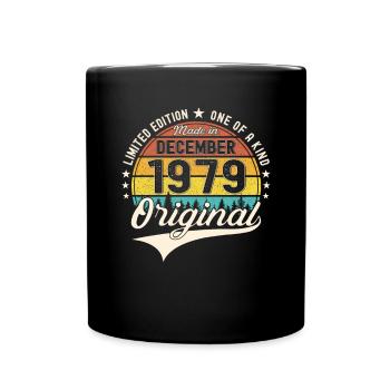 Cadeau original du 43e anniversaire de décembre 1979 - Mug uni - noir - Devant
