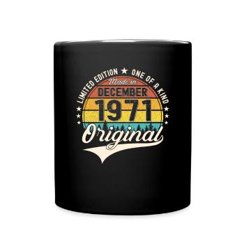 Original December 1971 51st Birthday Gift - Full Colour Mug - black - Front