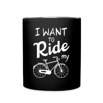 vélo, fan de cyclisme, cycliste - Mug uni - noir - Devant