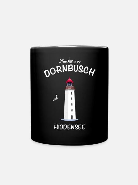 Leuchtturm Dornbusch auf der Insel Hiddensee - Tasse einfarbig - Schwarz