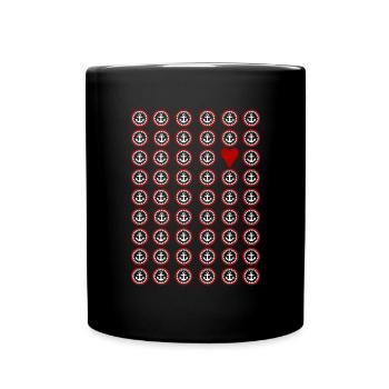 Much love and still sea anchor - Full Colour Mug - black - Front