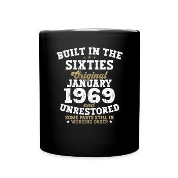 Né en 1969 Janvier 54e anniversaire Homme cadeau - Mug uni - noir - Devant