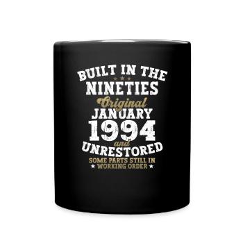Né le 29 janvier 1994 Gift Man - Mug uni - noir - Devant