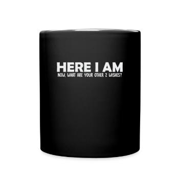 HERE I AM FUNNY - Full Colour Mug - black - Front