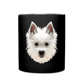 westi motiv, Westhighland Terrier, jagdhunde - Tasse einfarbig - Schwarz - Vorne