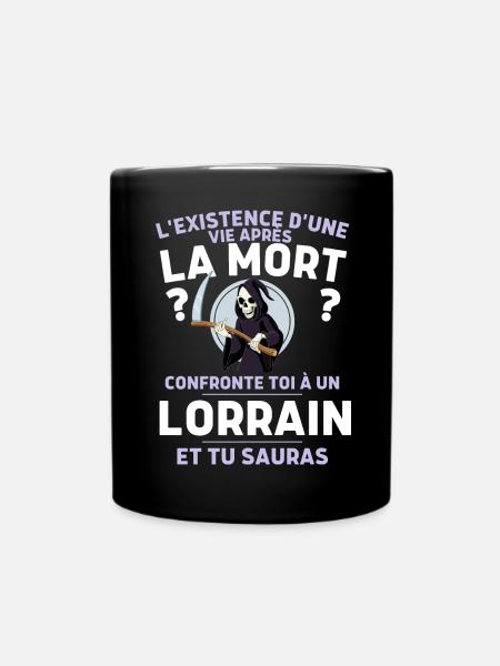 Cadeau Humour Homme Lorrain - Mug uni - noir
