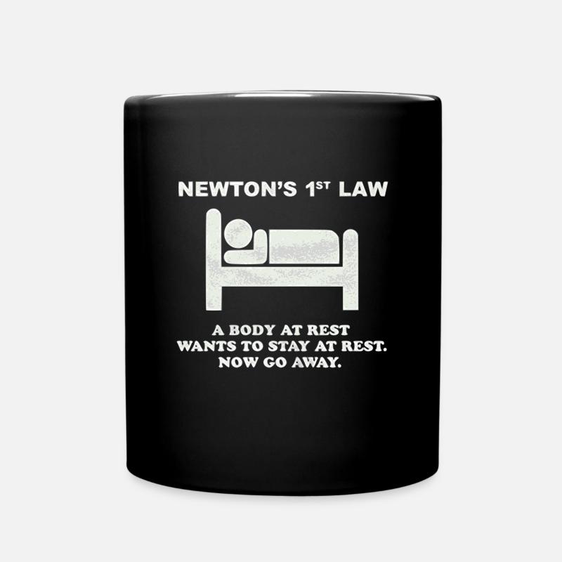 Newtons 1st Law - Full Colour Mug - black